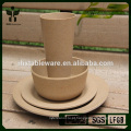 Fibra vegetal natural eco friendly característica dinnerware define 04pcs